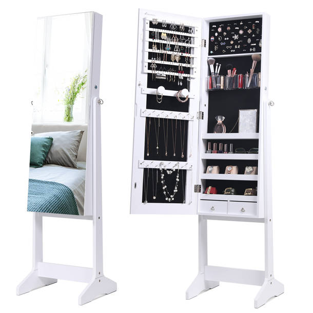 Ebern Designs Aganlane 16.2'' Wide Freestanding Jewelry Armoire with